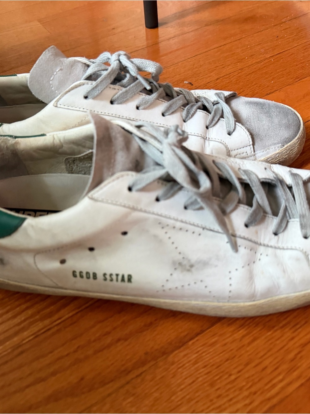 Golden Goose Superstar White and Green